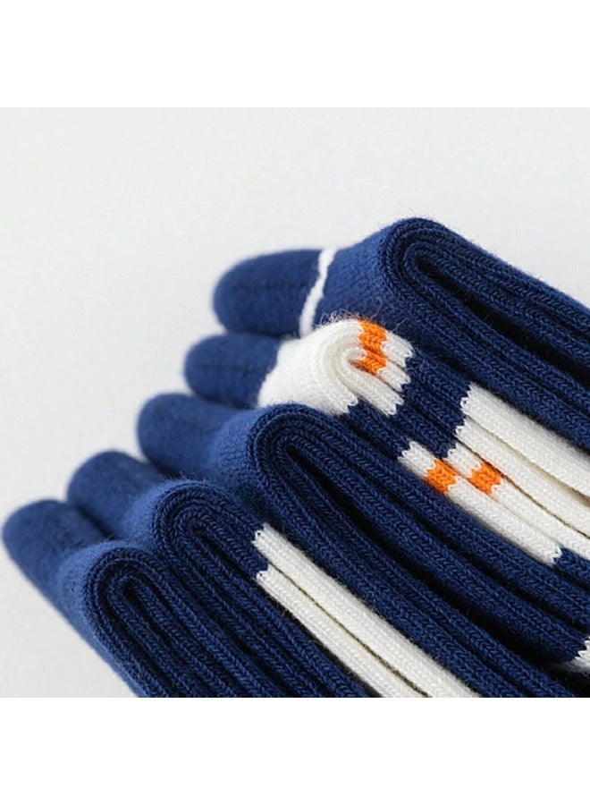 ShebSheb 5 Pairs Boys Crew Casual Tennis Sports Socks for Kids - Image 4
