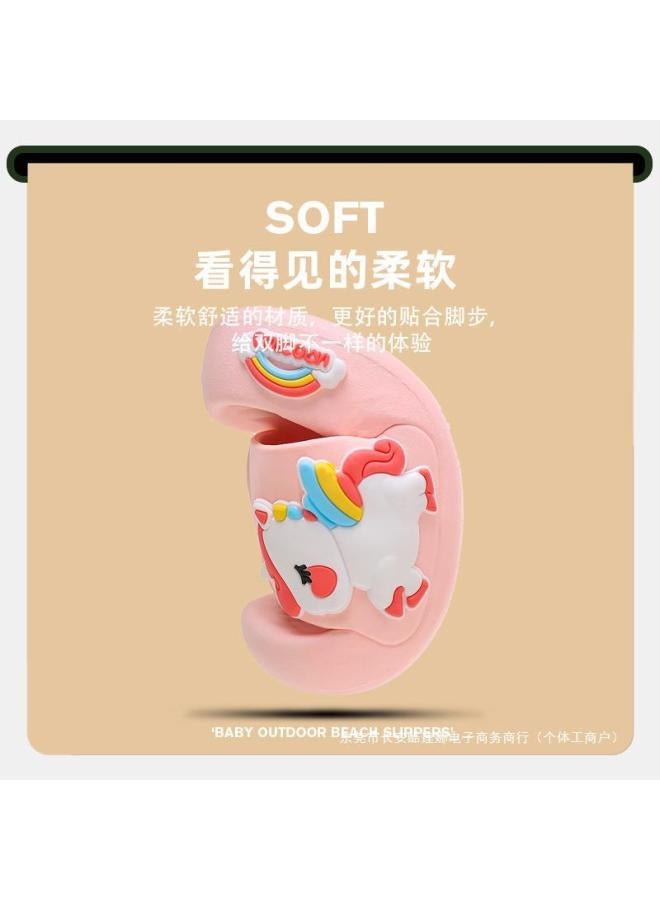 SHAKA Children'S Slippers Slippers Summer Girls Indoor Home Soft Bottom Cute Unicorn Baby Little Girl Sandals - Image 4