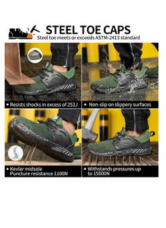 SLIMTA SLIMTA Men Women Safety Shoes Non-Slip Steel Toe Cap Trainers Mesh Breathable Lightweight Comfortable Puncture Proof Industrial Shoes  - Image 2