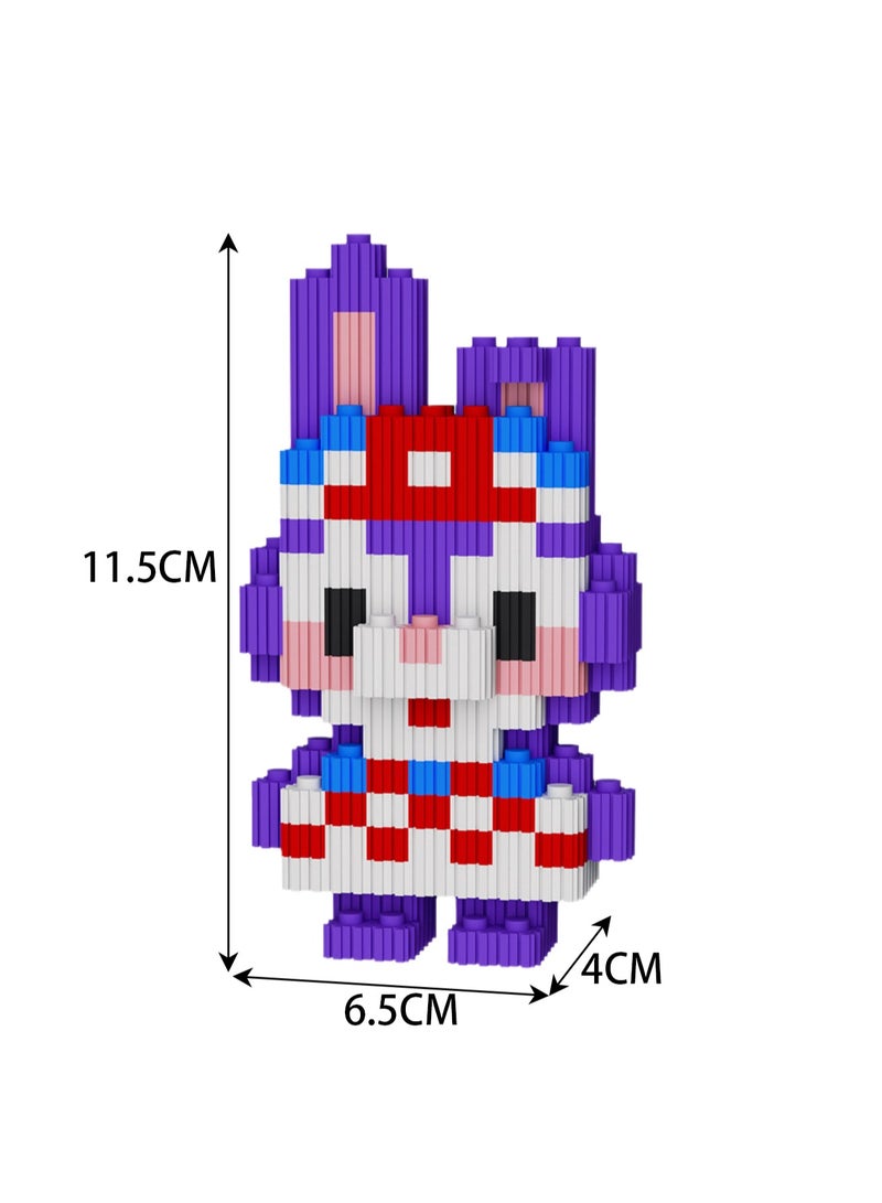 Miniature Small Particle Puzzle Building Blocks Gift Children's Educational Toy Puzzle (Purple Standing Dai Lu) - Image 2