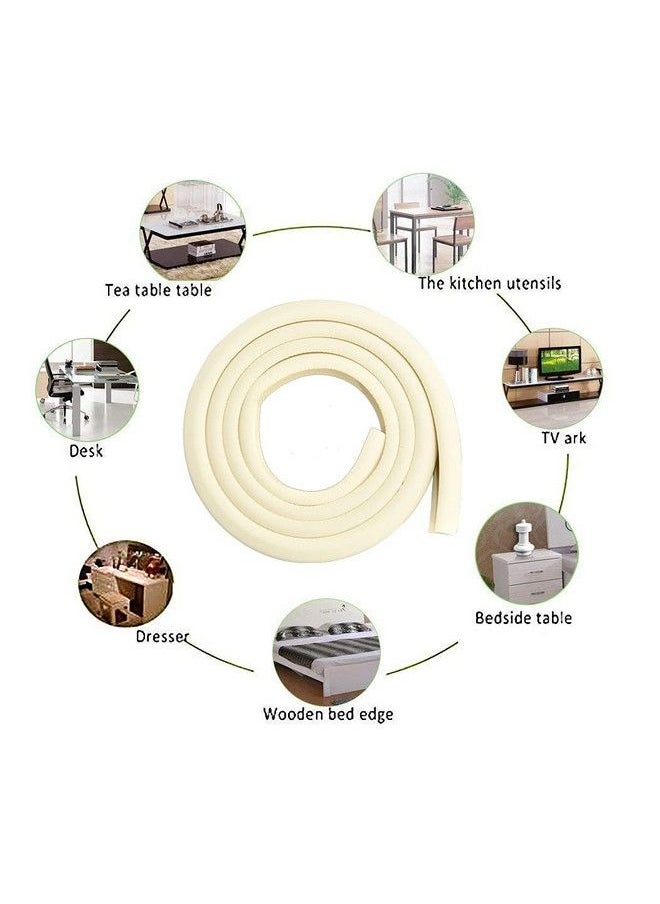 The Little Lookers Baby Proofing 2 Metre Lshaped Edge Guards Roll ; Child Safety Edge Protectors ; Safety Accessories With Adhesive Tape For Babies Kids Children (White Pack Of 2)  - Image 3