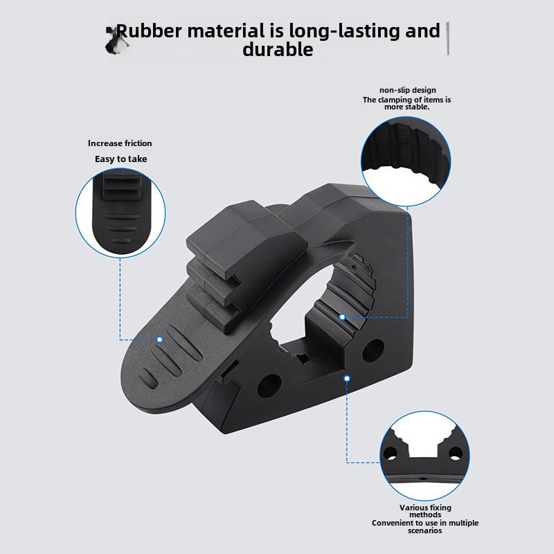 Shovel fixing buckle engineer shovel fixing bracket off-road vehicle luggage rack fixing buckle outdoor quick rubber clip(Black fixing clip 2) - Image 3