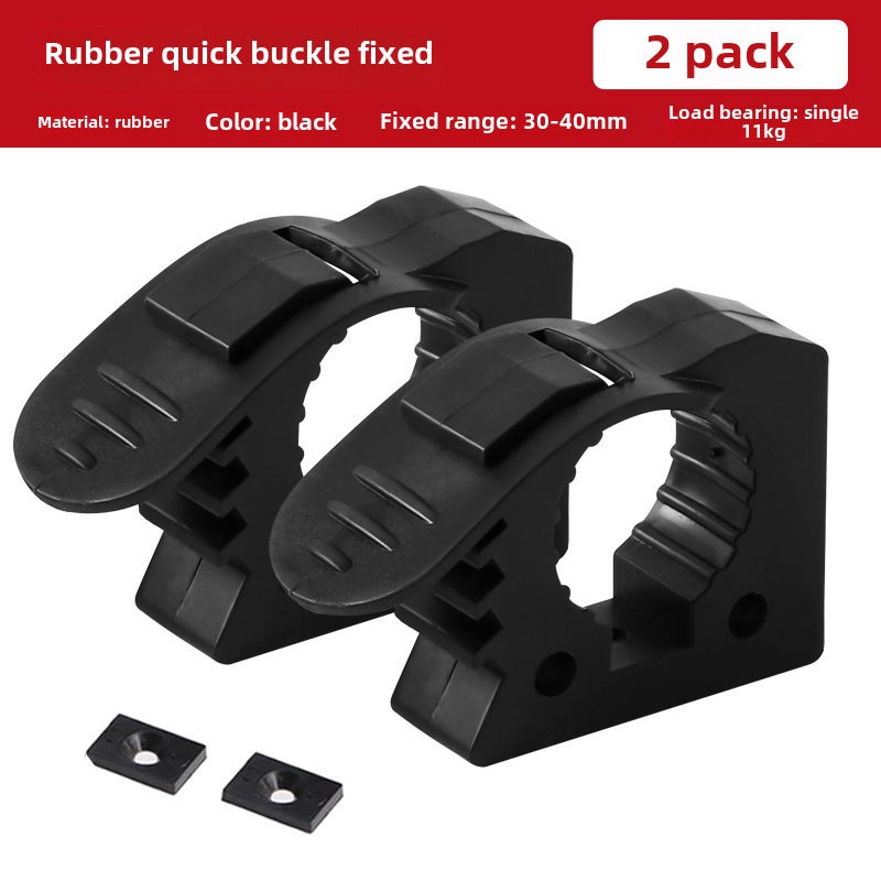 Shovel fixing buckle engineer shovel fixing bracket off-road vehicle luggage rack fixing buckle outdoor quick rubber clip(Black fixing clip 2) - Image 1