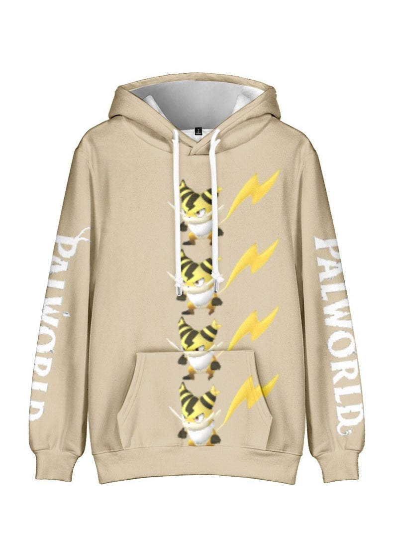 Palworld Phantom Beast Palu Animation Printed Hooded Sweatshirt for Adults and Children - Image 1