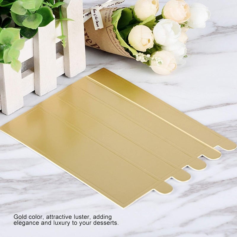 VINGVO Mini Cake Boards, Gold Cake Board 100PCS 5.1x1.6in Rectangle Cake Boards Cake Board Mousse Cake Cardboards Mini Dessert Plates for Dessert Cupcake - Image 2