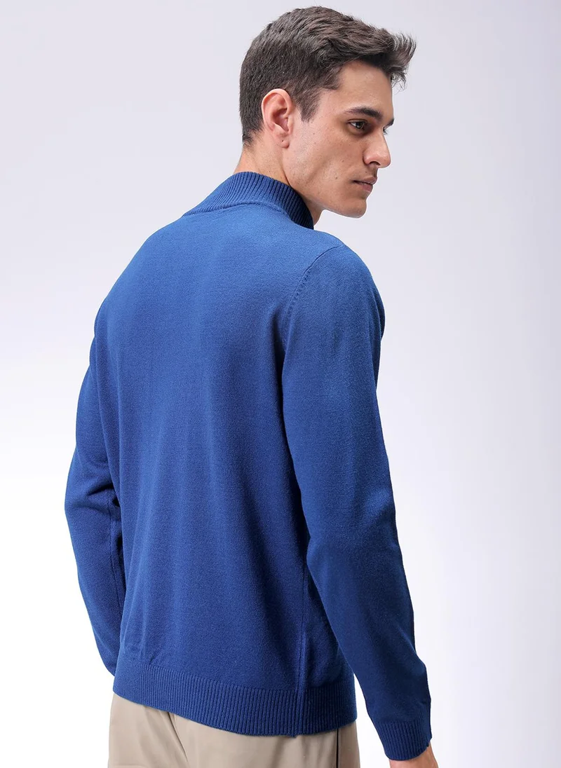The Indian Garage Co Men Relaxed Fit Solid High Neck Sweater