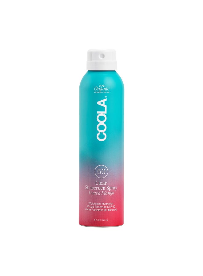 COOLA Organic Sunscreen SPF 50 Sunblock Spray Dermatologist Tested Skin Care For Daily Protection Vegan And Gluten Free Guava Mango 6 Fl Oz - Image 2