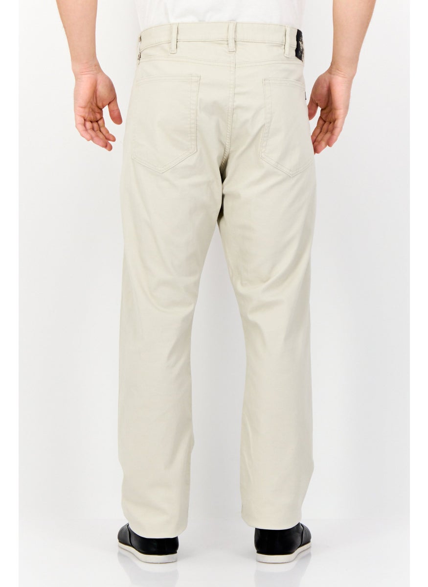 DOCKERS Men Regular Fit Solid Chino Pants, Cream  - Image 4