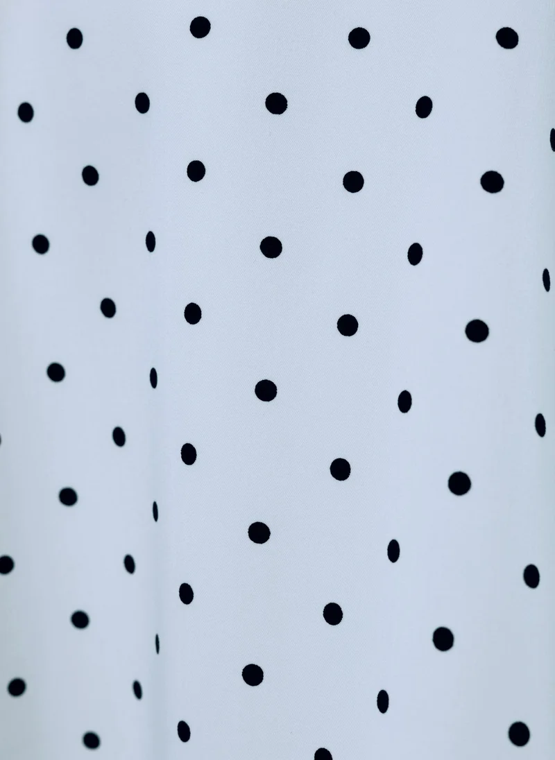 Lichi  Polka dot mini dress with lantern sleeves for Women | Best Price UAE