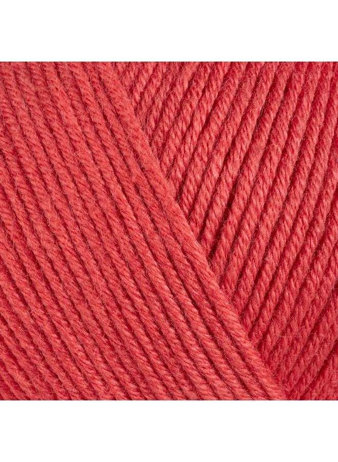 غزال 5 خصلات (عبوة) إجمالي 8.8 أونصة. خيوط قطنية من غازال بيبي، كل منها 1.76 أونصة (50 جم) / 150 ياردة (165 مترًا) غزل ناعم ناعم للأطفال 60% قطن (أحمر 3418) - Image 2