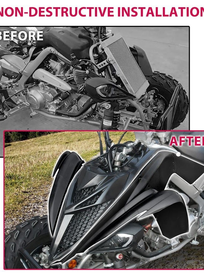 VEISUTOR Front Fender Flares for Raptor 700, Black Front Mud Flaps Mud Guards Extension for Yamaha Raptor 700 700R 2013-2025 Accessories - Image 3