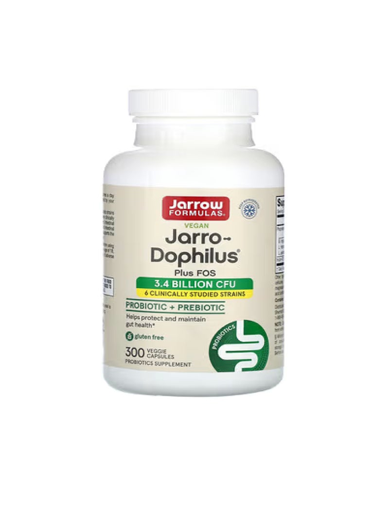 jarrow formulas Vegan Jarro-Dophilus Plus FOS 300 Veggie Capsules