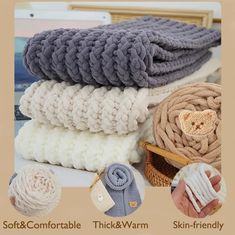 Yarniss Knitting Loom Kits with Plush Yarn for Beginner,Knitting Scarf Kits with Step by Step Tutorial,Learn to Knit Kit for Teens & Adults - Image 5