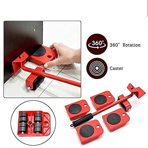 KPS Heavy Furniture and Appliance Mover Tool Set Roller Lifter Moving System With 4 Wheel Sliders Kit Set of 1 - Image 5