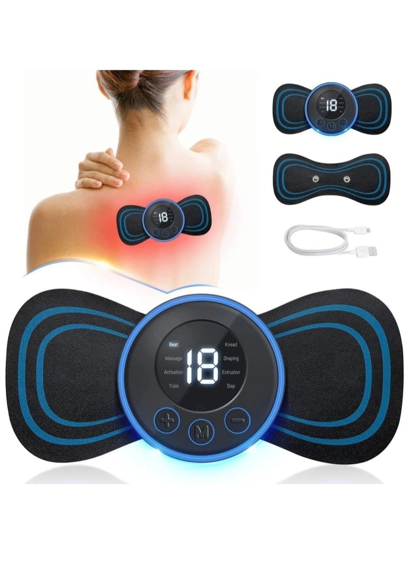 Generic - Butterfly Massager Machine for Pain Relief, Rechargeable Full Body TENS Massager with 8 Modes 19 Levels Wireless Vibration Machine for Shoulder Neck Arm Leg, Perfect for Men Women - Image 1