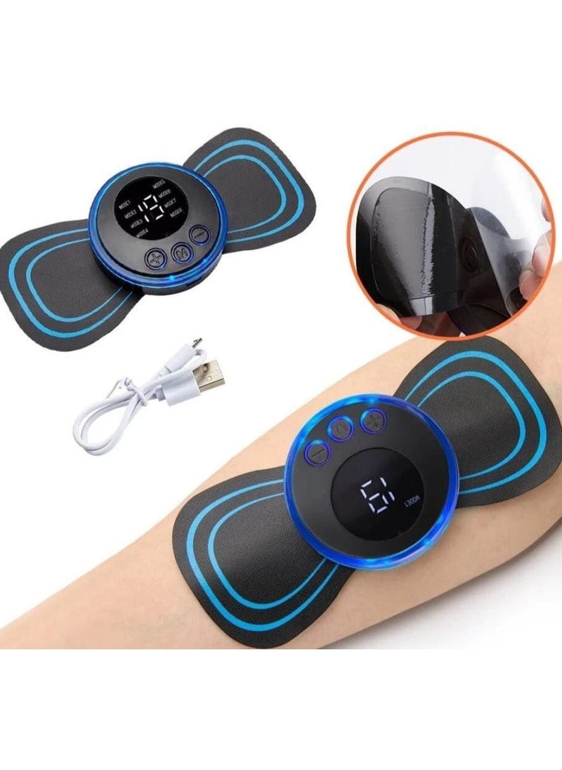 Generic - Butterfly Massager Machine for Pain Relief, Rechargeable Full Body TENS Massager with 8 Modes 19 Levels Wireless Vibration Machine for Shoulder Neck Arm Leg, Perfect for Men Women - Image 1