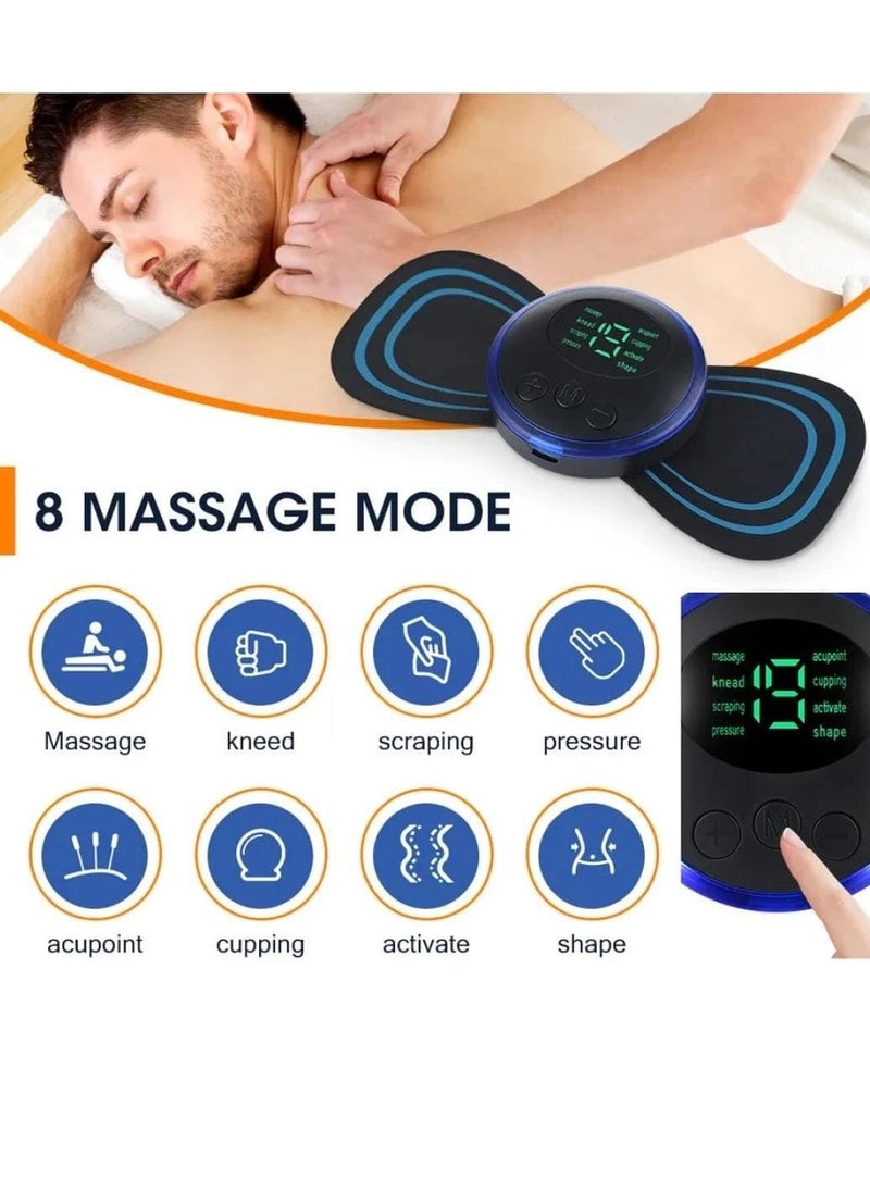Generic - Butterfly Massager Machine for Pain Relief, Rechargeable Full Body TENS Massager with 8 Modes 19 Levels Wireless Vibration Machine for Shoulder Neck Arm Leg, Perfect for Men Women - Image 1