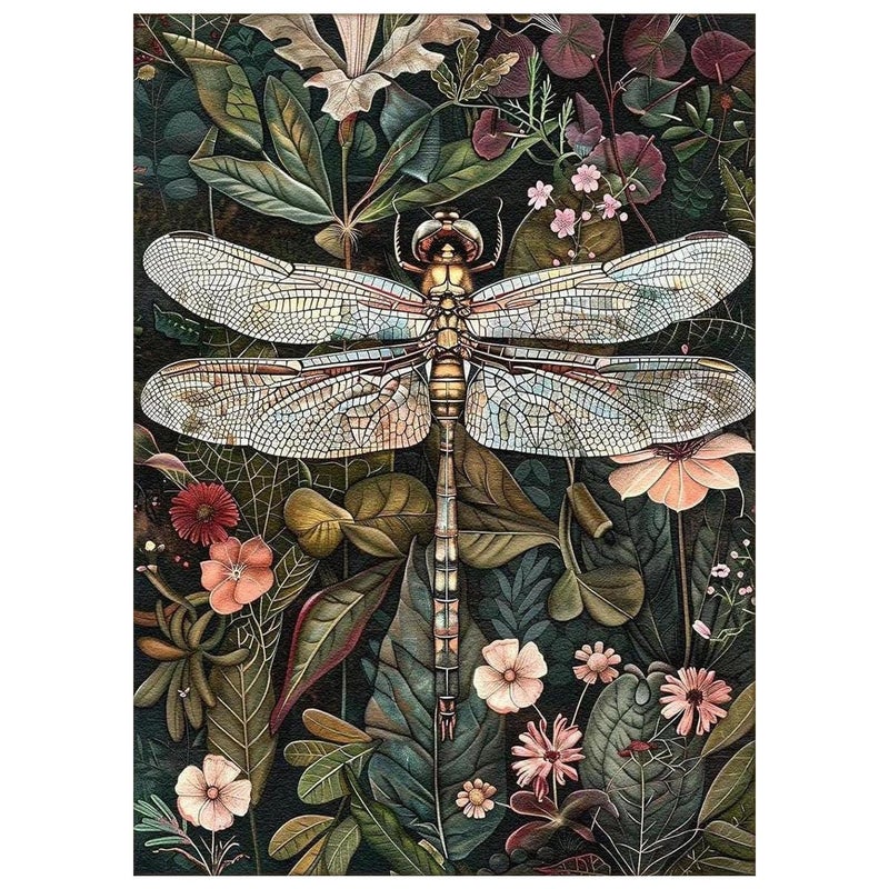 Mandun Paint by Numbers Kit for Adults Beginners, Dragonfly Paint by Numbers, DIY Dragonfly Acrylic Painting on Canvas for Home Wall Art Decor Gift 16x20 inch - Image 1
