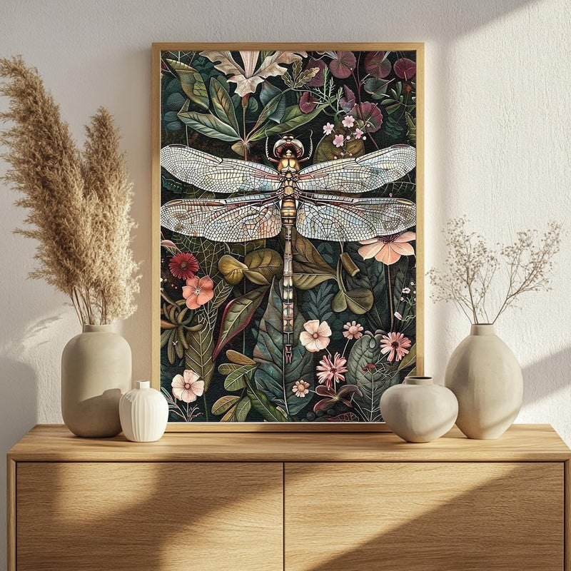 Mandun Paint by Numbers Kit for Adults Beginners, Dragonfly Paint by Numbers, DIY Dragonfly Acrylic Painting on Canvas for Home Wall Art Decor Gift 16x20 inch - Image 3