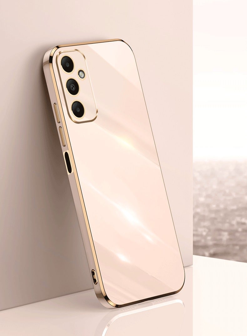 Samsung Galaxy A04s 4G Pink Mobile Phone Case Cover, Luxury Plating Soft Back Cover, Raised Full Camera Protection