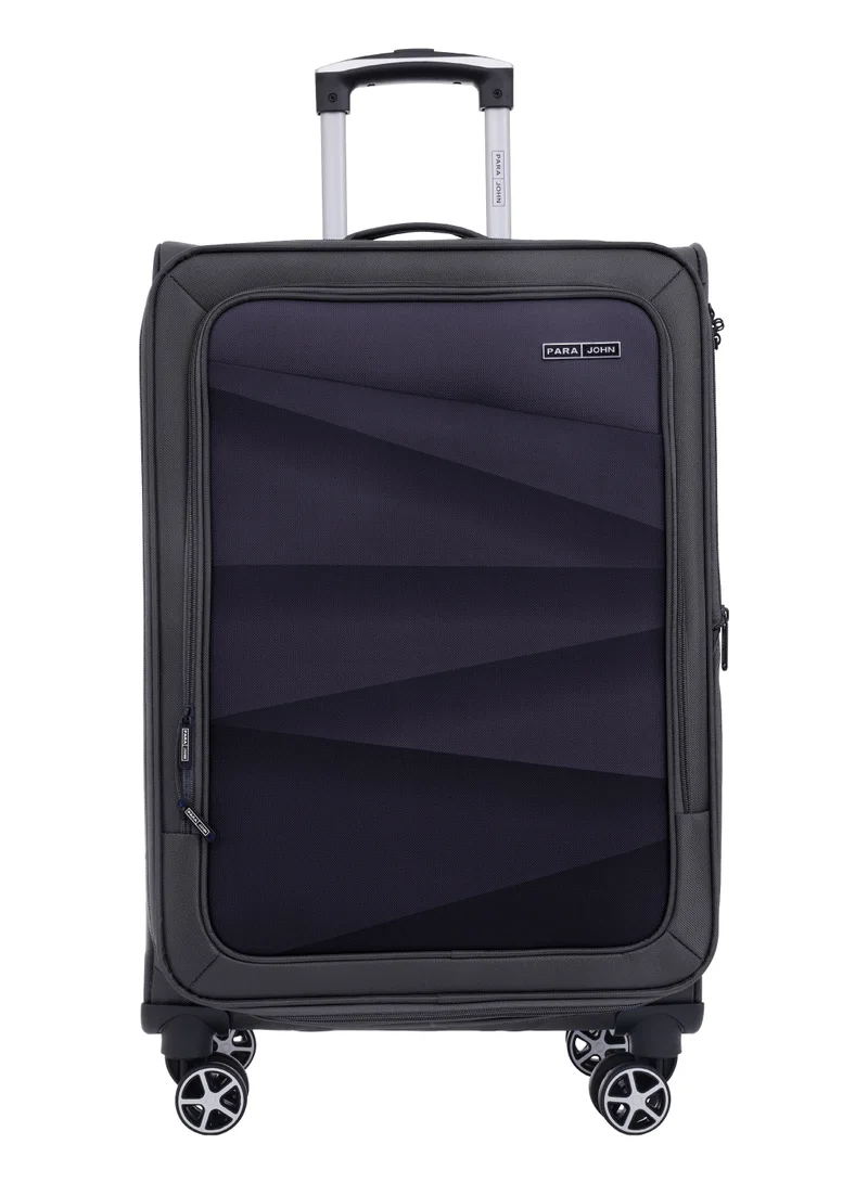 PARAJOHN Shadow 3 Pieces Set Lightweight Nylon Durable Expandable 8 Wheels Soft Luggage Set With Durable Double Spinner Wheels 20 inches,24 inches,28 inches Carrying 10Kg,20Kg,30Kg - Grey