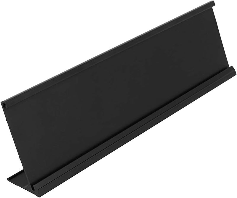 ExcelMark 2"x 8"Aluminum Name Plate Holder for Desk - Office Business Door Sign Holder - Black - Image 3
