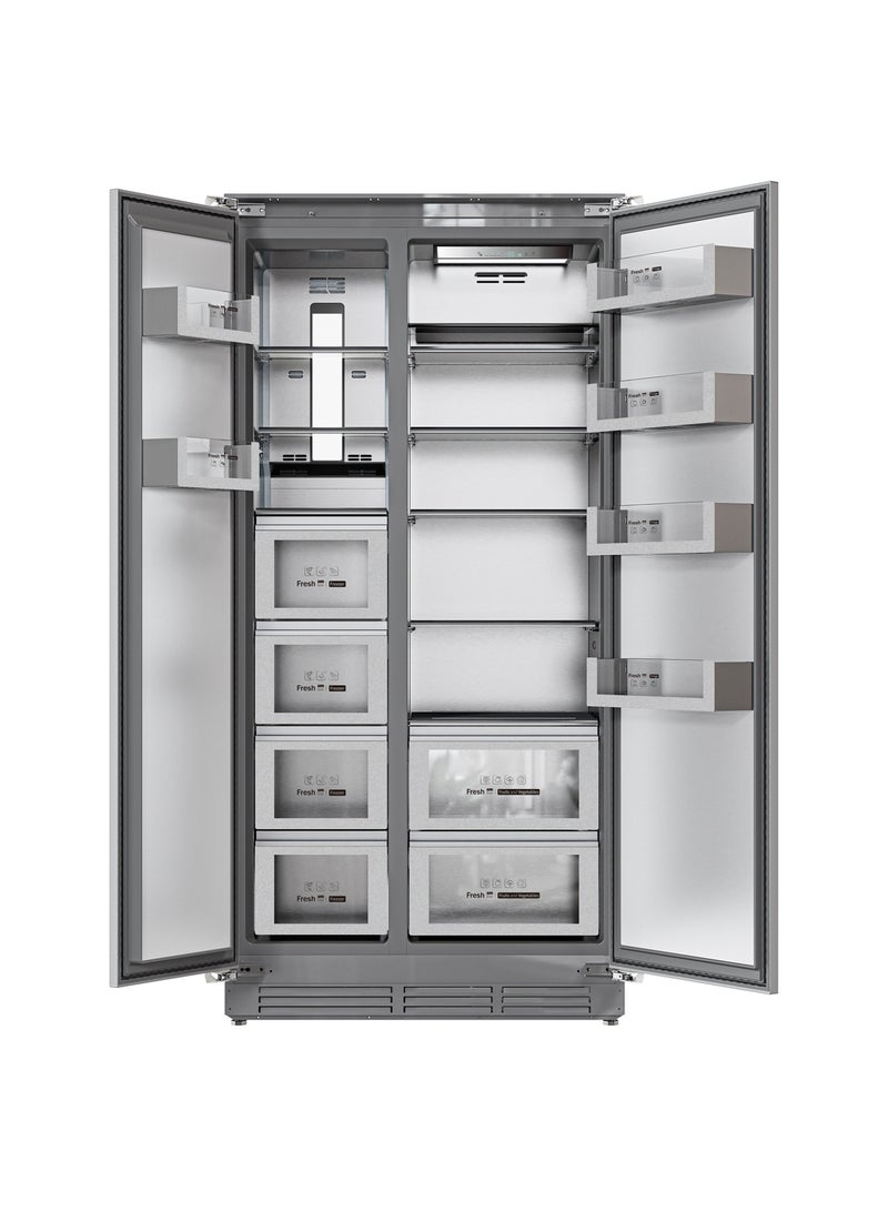 MILLEN Built-in Refrigerator, 455L, 3 Y Warranty, Grey Interior, No Frost, Side by Side Fridge Freezer, Electronic Controls, LED Backlight, MBSB455ID MBSB455ID grey - Image 1