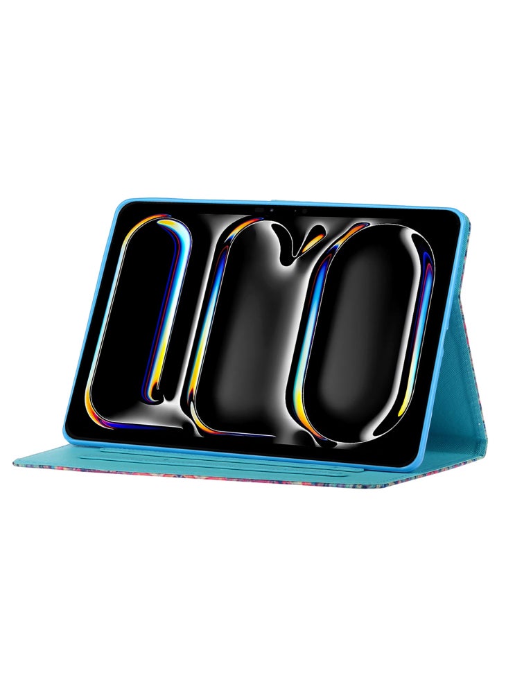 For iPad Pro 11 (2024) Case Pattern Printed Leather Tablet Cover Stand Pen Holder - Cactus - Image 3