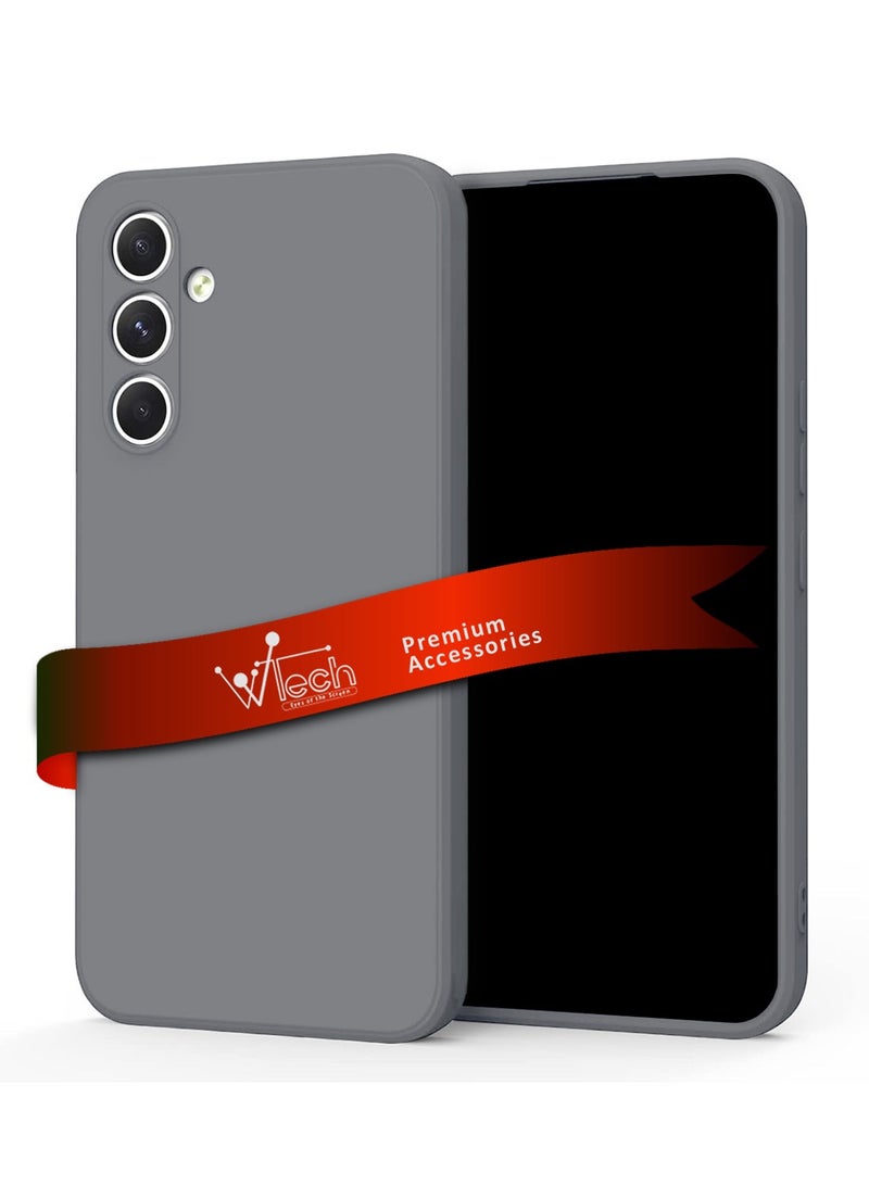 Wtech Samsung Galaxy A36 5G 2024 / Samsung Galaxy A56 5G 2025 Premium Soft Liquid Silicone Case Cover - Grey - Image 1