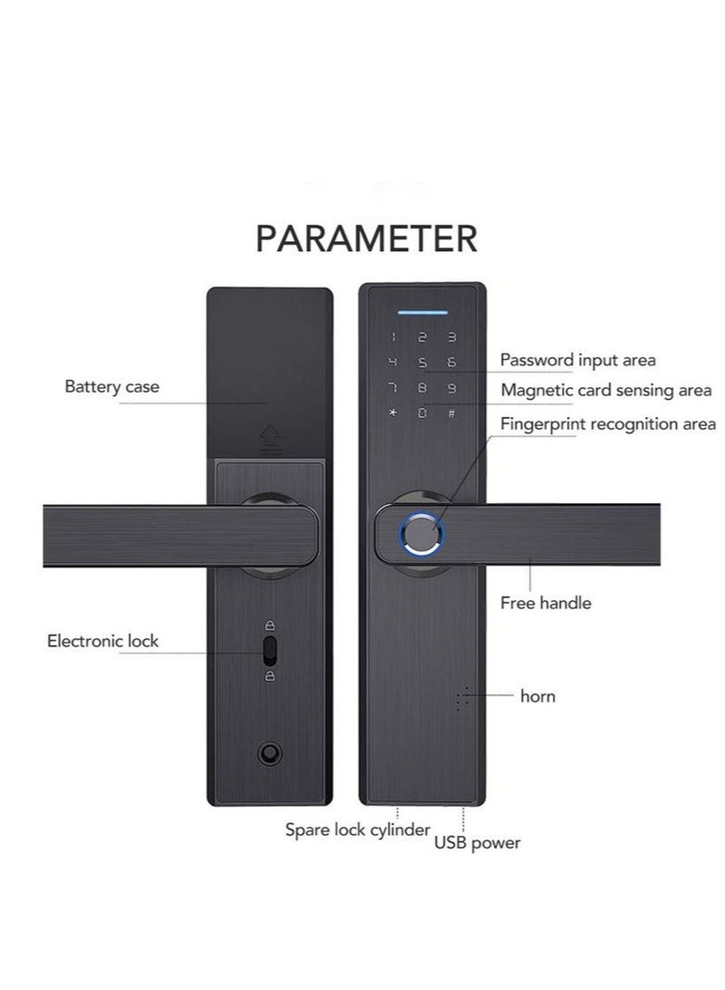 Electronic Wi-Fi Password Door Lock Intelligent Biometric Fingerprint Door Locks Digital Keyless Home Hotel Door Lock - Image 5