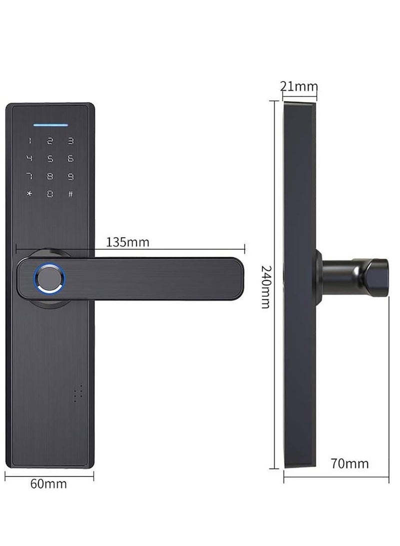 Electronic Wi-Fi Password Door Lock Intelligent Biometric Fingerprint Door Locks Digital Keyless Home Hotel Door Lock - Image 3