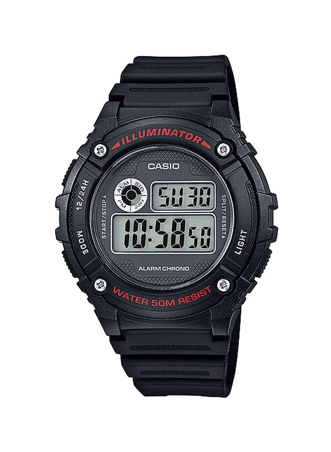 CASIO Men Water Resistant Digital Watch W-216H-1AVDF - 44 mm - Black - Image 1