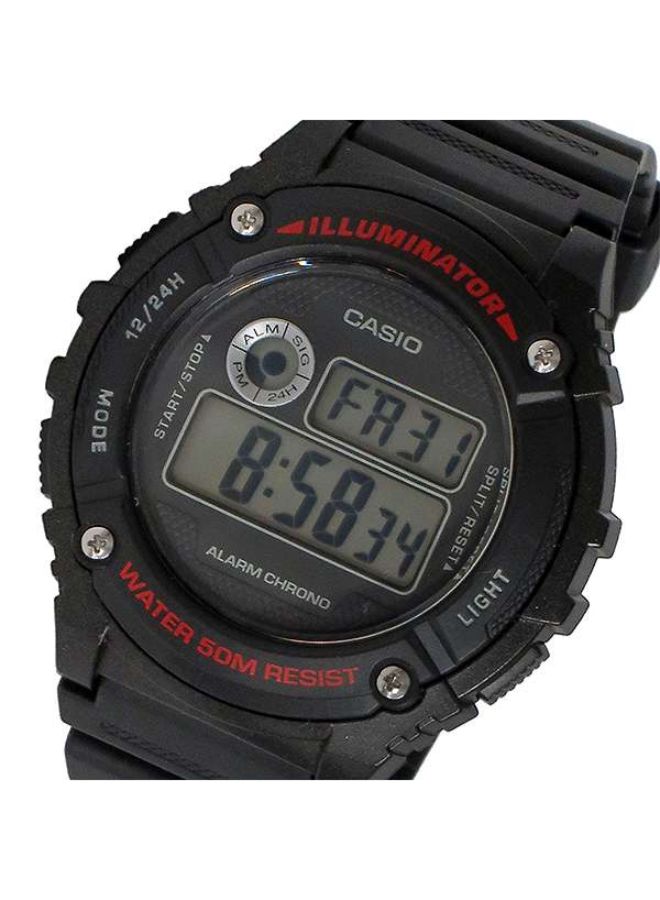 CASIO Men Water Resistant Digital Watch W-216H-1AVDF - 44 mm - Black - Image 3