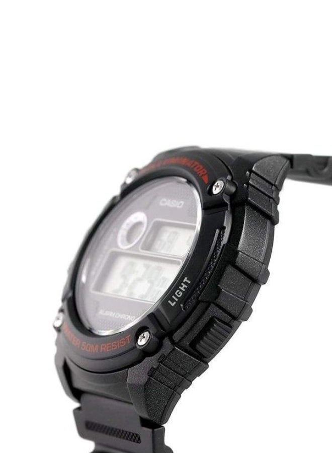 CASIO Men Water Resistant Digital Watch W-216H-1AVDF - 44 mm - Black - Image 2
