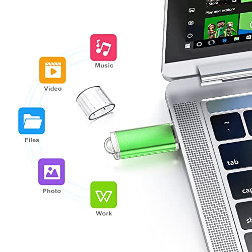 K&ZZ 32 GB Flash Drive 5 Pack USB Flash Drives 3.0 USB Drive 32GB 3.0 Thumb Drive with LED Indicator 32G Memory Stick Pen Drives USB Storage Multipack - Image 4