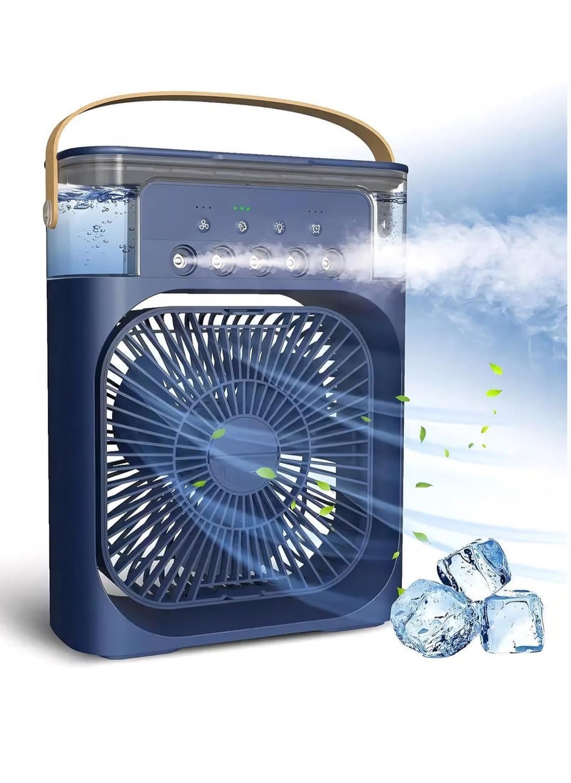 Generic - Portable Air Cooler Fan Mini Cooler for Home with 3 Speed Mode, Mist Fan with Water Spray, 7Color LED and Timer,Personal Cooler Desk Fan for Shop,Office,Kitchen - Image 1