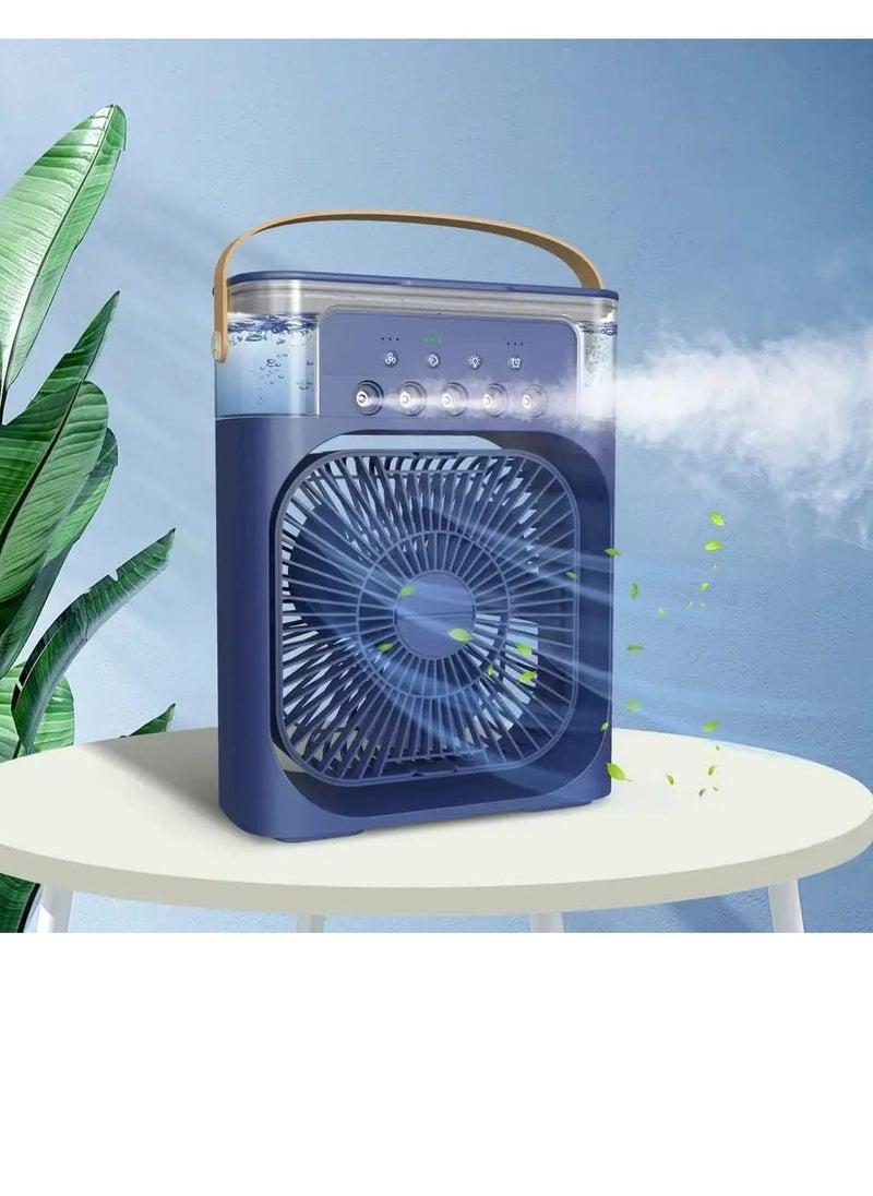 Generic - Portable Air Cooler Fan Mini Cooler for Home with 3 Speed Mode, Mist Fan with Water Spray, 7Color LED and Timer,Personal Cooler Desk Fan for Shop,Office,Kitchen - Image 1