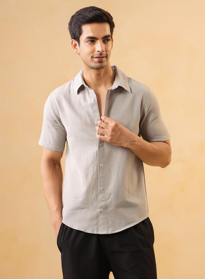 TRULOOM Men Solid Regular Fit Cotton Shirt - Image 4