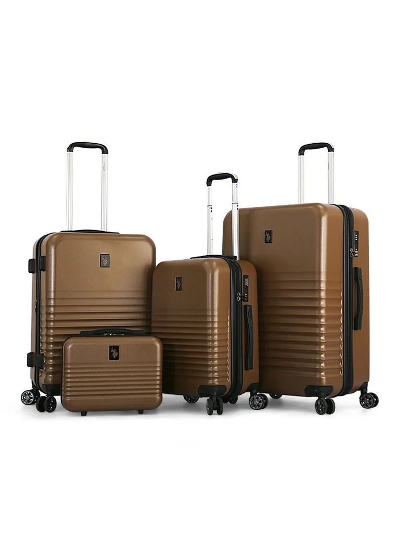 يو اس بولو اسن U.S. Polo Assn. 4-Piece Hardshell Luggage Set |12" 20" 24" 28" Spinner Suitcases with TSA Lock - Complete Travel System