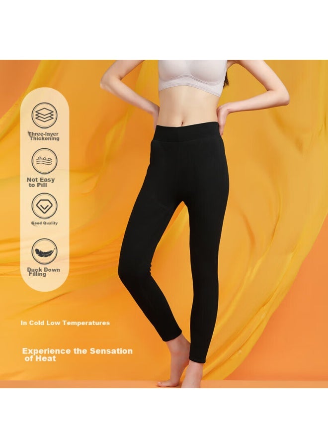 Your Sun Yiershuang Winter New Arrival] Women's Duck Down Thermal Pants, 3-layer Thickened Fleece-lined Cotton Autumn Pants - Image 2