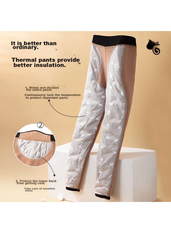 Your Sun Yiershuang Winter New Arrival] Women's Duck Down Thermal Pants, 3-layer Thickened Fleece-lined Cotton Autumn Pants - Image 4