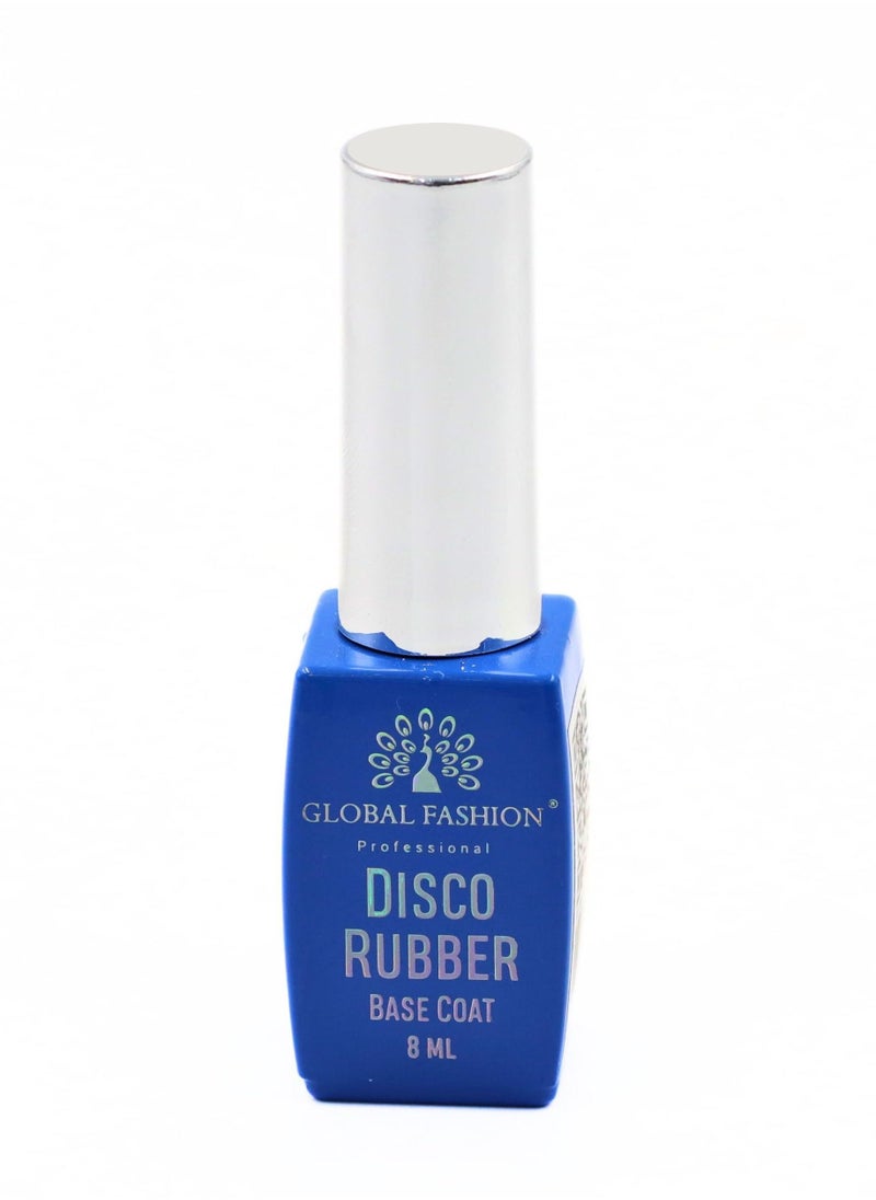 GLOBAL FASHION - Global Fashion Disco Reflective Rubber Base | 8ml | Long-lasting Shine | Nail Art | (12) - Image 1