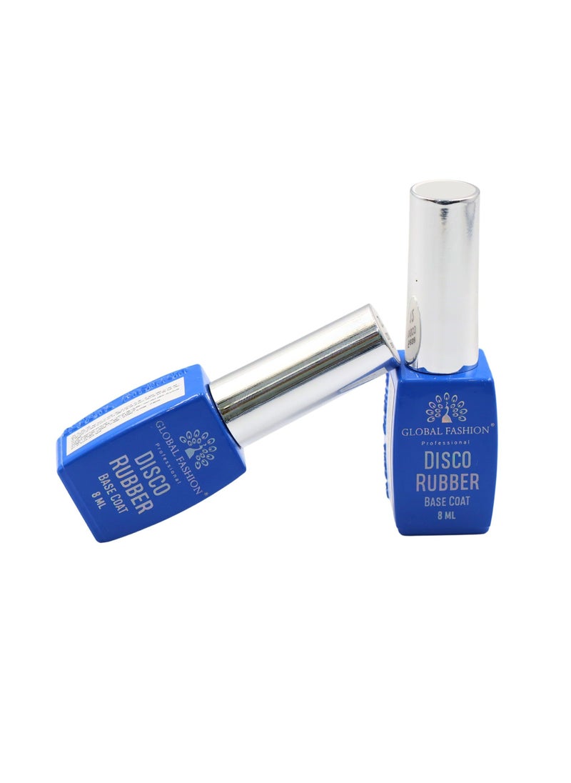 GLOBAL FASHION - Global Fashion Disco Reflective Rubber Base | 8ml | Long-lasting Shine | Nail Art | (12) - Image 1