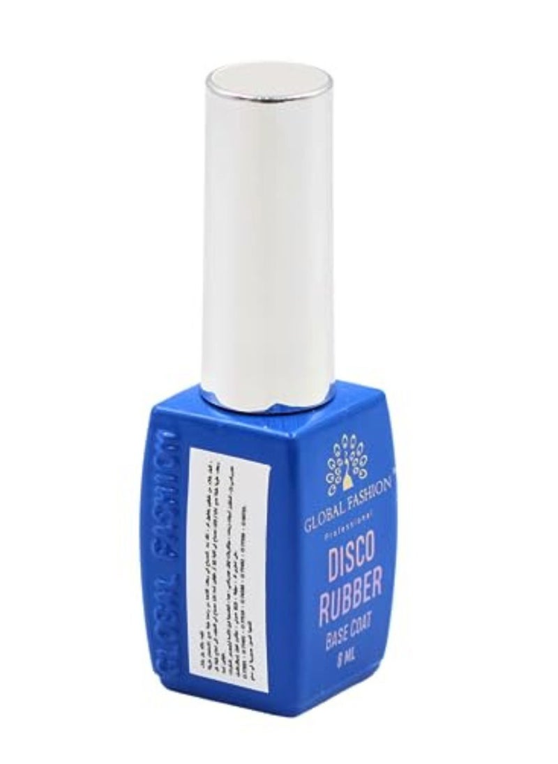 GLOBAL FASHION - Global Fashion Disco Reflective Rubber Base | 8ml | Long-lasting Shine | Nail Art | (12) - Image 1