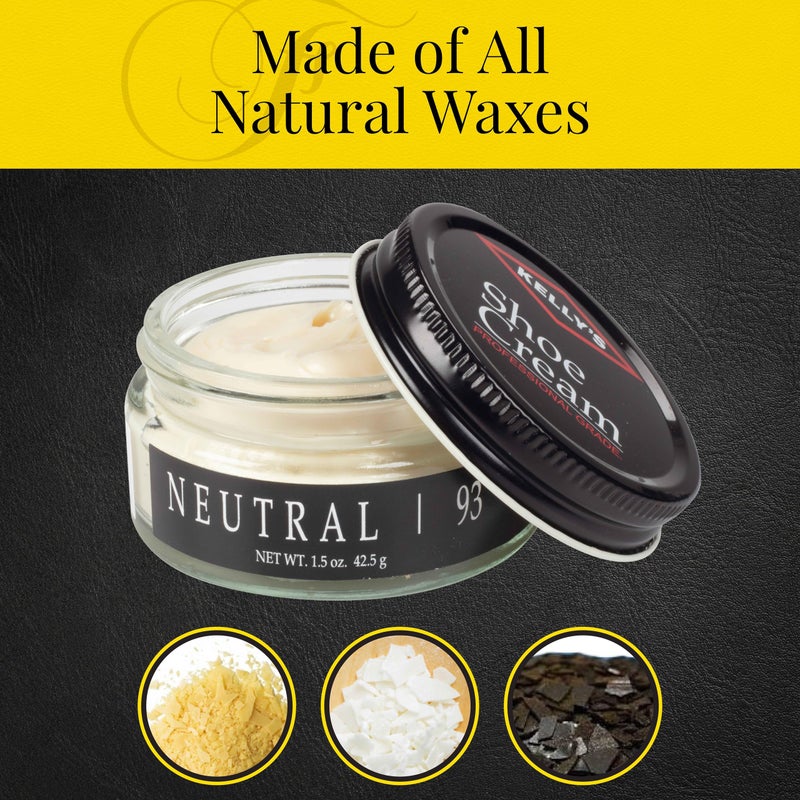 KELLYS Kelly's Neutral Shoe Polish 1.5 oz - Professional Leather Shoe Cream - Image 3