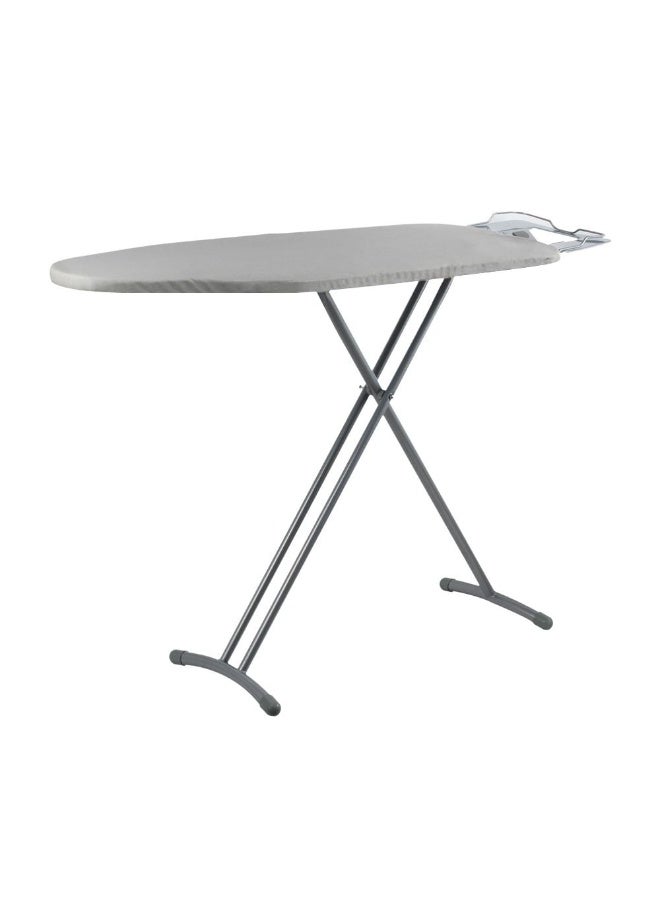 DANUBE HOME Magnus Ironing Board With Cotton Cover And 7-Level Height Adjustment Sturdy And Adjustable Ideal For Comfortable Ironing Space-Saving Design For Home Or Office Use 110X33X78Cm Grey - Image 1