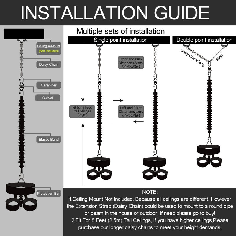 Indoor Bungee Vigor With Bungee College Air Yoga Strap Rope Yoga Studio Training Hanging Equipment - Image 5