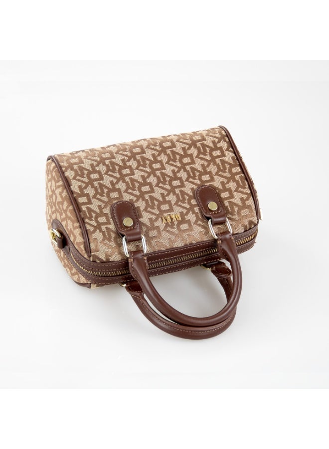 Donna Karan 2026 New Design Women Monogram Mini Boston Bag, Fashion Top Handle Pillow Handbag,  Shoulder Satchel Bag For Daily Travel - Image 3