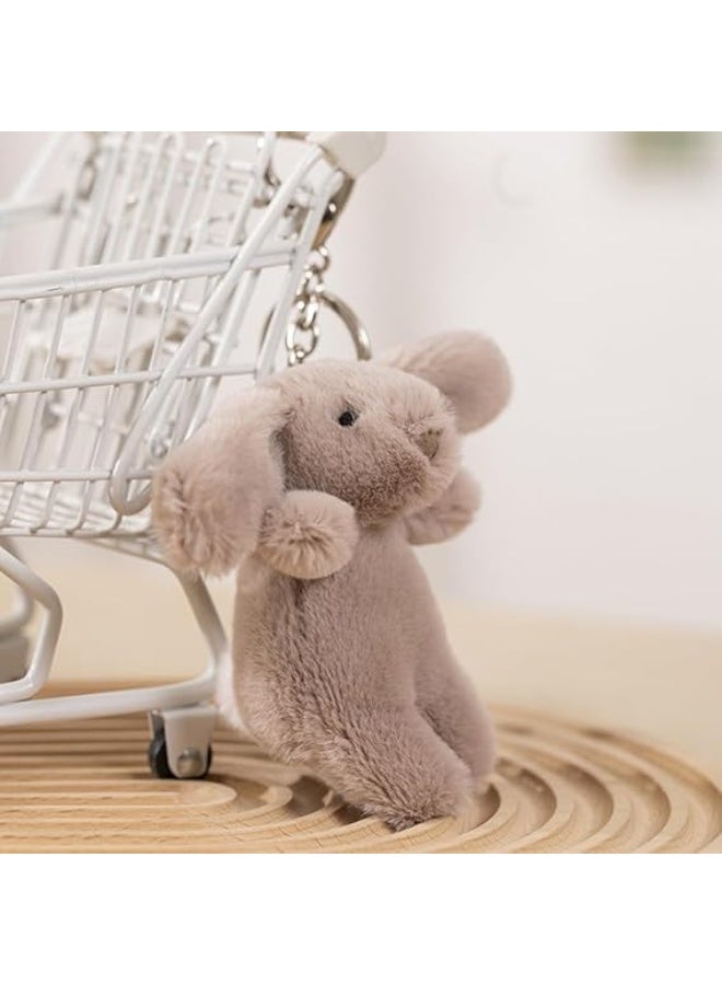 Cute Bunny Plush Keychain for Backpack, 3.5" Inch Mini Rabbit Keychain Purse Charm Pendant Gift for Girls Women - Image 2