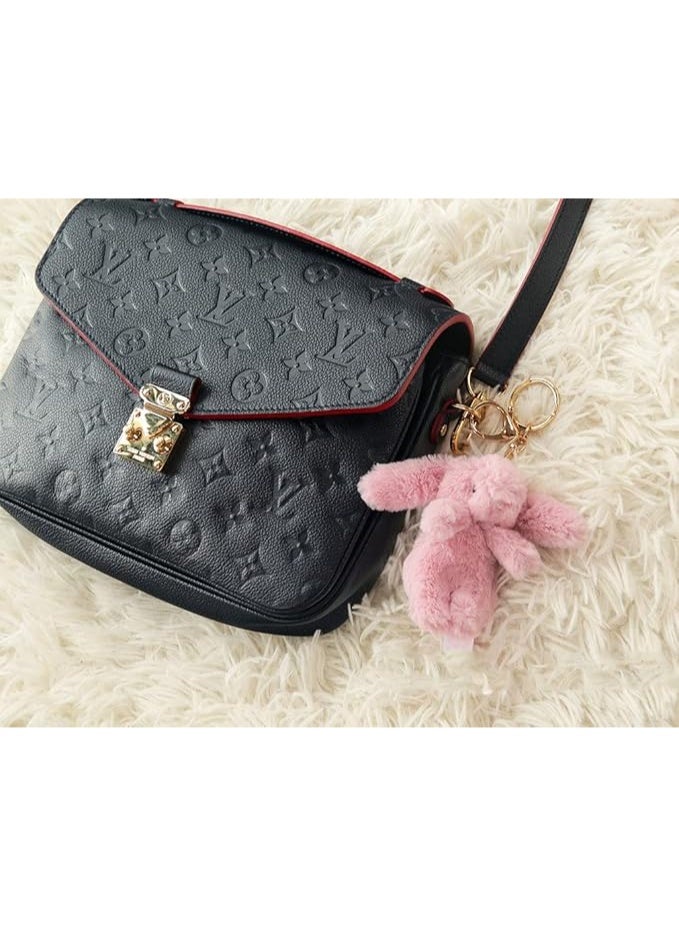 Cute Bunny Plush Keychain for Backpack, 3.5" Inch Mini Rabbit Keychain Purse Charm Pendant Gift for Girls Women - Image 5